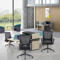 Aluminium base modern fabric mesh swivel black high back headrest office chair